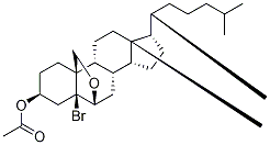 5-Bromo-6β,19-epoxy-5α-cholestan-3β-ol acetate 结构式