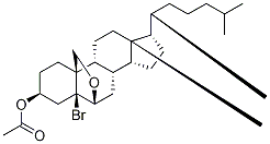 5Α-溴-6,19-环氧胆固醇3-乙酸酯 结构式