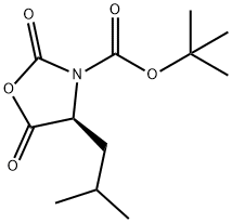 (S)-3-(叔丁氧基羰基)-4-异丁基-2,5-噁唑啉二酮 结构式