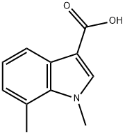 1,7-二甲基-1H-吲哚-3-羧酸 结构式