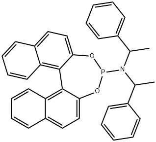 N,N-二(1-苯基乙基)-二萘并[2,1-D:1',2'-F][1,3,2]二氧杂磷杂卓-4-胺 结构式