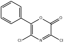 2H-1,4-Oxazin-2-one,  3,5-dichloro-6-phenyl- 结构式