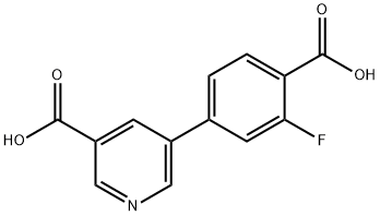 5-(4-羧基-3-氟苯基)烟酸 结构式