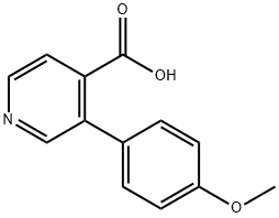 3-(4-甲氧基苯基)异烟酸 结构式