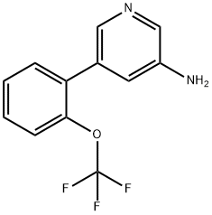 5-(2-(三氟甲氧基)苯基)吡啶-3-胺 结构式