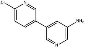 6'-氯-[3,3'-联吡啶]-5-胺 结构式