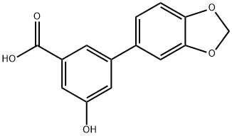 5-Hydroxy-3-(3,4-Methylenedioxyphenyl)benzoic acid 结构式