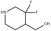 (3,3-difluoropiperidin-4-yl)methanol hydrochloride 结构式