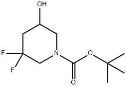 tert-butyl 3,3-difluoro-5-hydroxypiperidine-1-carboxylate 结构式