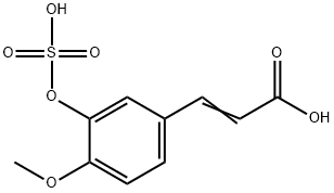3-[4-甲氧基-3-(磺氧基)苯基]-2-丙烯酸 结构式