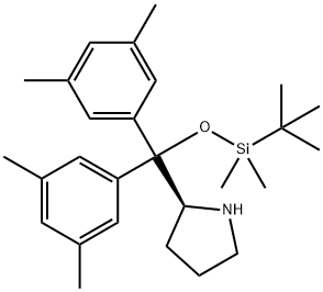 (S)-Α,Α-双(3,5-二甲基苯基)脯氨醇叔丁基二甲基硅醚 结构式