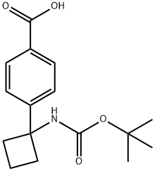 4-(1-(叔丁氧羰基氨基)环丁基)苯甲酸 结构式