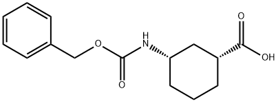 (1R,3S)-3-(苄氧羰基氨基)环己甲酸 结构式