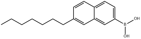 (7-Heptyl-2-naphthalenyl)boronic Acid 结构式