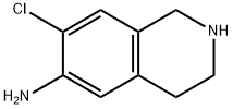 7-氯-6-氨基-1,2,3,4-四氢异喹啉 结构式