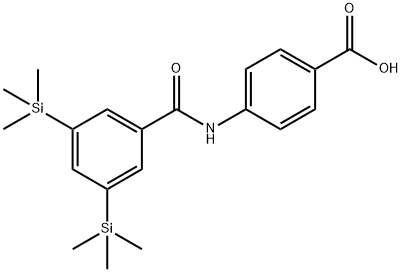4-[[3,5-二(三甲基硅烷基)苯甲酰基]氨基]苯甲酸 结构式