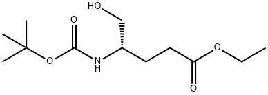 (4S)-4-[[(1,1-Dimethylethoxy)carbonyl]amino]-5-hydroxypentanoic acid ethyl ester 结构式