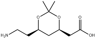 (4R,6R)-6-(2-AMinoethyl)-2,2-diMethyl-1,3-dioxane-4-acetic Acid 结构式