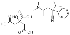 异柠檬酸4-二甲氨基-2,2-异丙基苯基戊腈 结构式