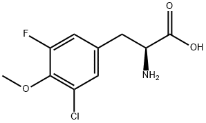 3-Chloro-5-fluoro-4-methoxy-DL-phenylalanine 结构式