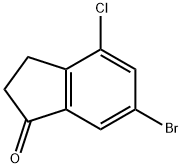 4-氯-6-溴茚酮 结构式