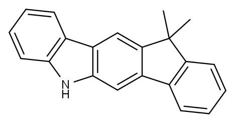 5,11-二氢-11,11-二甲基茚并[1,2-B]咔唑 结构式