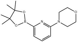 4-(6-(4,4,5,5-四甲基-1,3,2-二噁硼戊环-2-基)吡啶-2-基)吗啉 结构式