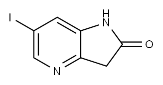 6-碘-4-氮杂-吲哚-2-酮 结构式
