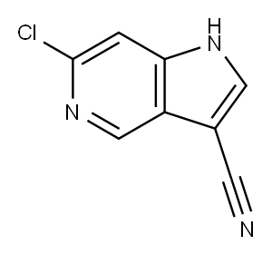 6-氯-1H-吡咯并[3,2-C]吡啶-3-甲腈 结构式