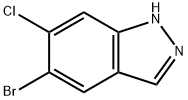 5-溴-6-氯-1H 吲唑 结构式