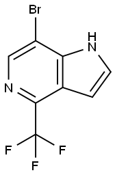 7-溴-4-(三氟甲基)-1H-吡咯并[3,2-C]吡啶 结构式