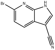 6-溴-1H-吡咯并[2,3-B]吡啶-3-甲腈 结构式