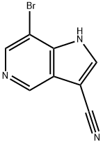 7-溴-5-氮杂吲哚-3-甲腈 结构式