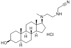 Acetonitrile, ((2-(((3-beta,5-alpha,17-beta)-3-hydroxyandrostan-17-yl) methylamino)ethyl)amino)-, dihydrochloride 结构式