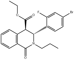 (3R,4R)-Ethyl 3-(4-bromo-2-fluorophenyl)-1-oxo-2-propyl-1,2,3,4-tetrahydroisoquinoline-4-carboxylate