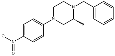 (2R)-1-苄基-2-甲基-4-(4-硝基苯基)哌嗪 结构式