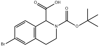 6-溴-N-BOC-四氢异喹啉-1-羧酸 结构式