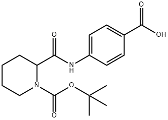 4-(1-(叔丁氧羰基)哌啶-6-羰酰胺基)苯甲酸 结构式