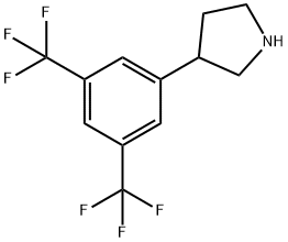 3-[3,5-bis(trifluoroMethyl)phenyl]pyrrolidine 
hydrochloride 结构式