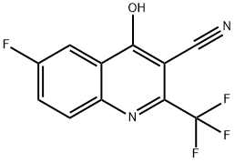 6-氟-4-羟基-2-三氟甲基喹啉-3-氰基 结构式