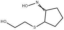 Cyclopentanone, 2-[(2-hydroxyethyl)thio]-, oxime (9CI) 结构式