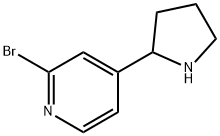 2-溴-4-(2-吡咯烷基)吡啶 结构式