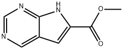 Methyl 7H-pyrrolo[2,3-d]pyrimidine-6-carboxylate 结构式
