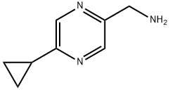 (5-环丙基吡嗪-2-基)甲胺 结构式