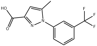 5-甲基-1-(3-(三氟甲基)苯基)-1H-吡唑-3-羧酸 结构式