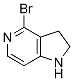 4-溴-2,3-二氢-1H-吡咯并[3,2-C]吡啶 结构式