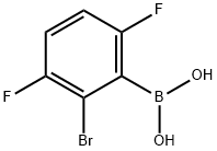 (2-溴-3,6-二氟苯基)硼酸 结构式