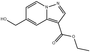 5-(羟甲基)吡唑并[1,5-A]吡啶-3-甲酸乙酯 结构式