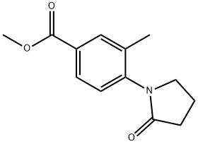 3-甲基-4-(2-氧代吡咯烷-1-基)苯甲酸甲酯 结构式