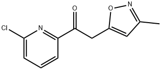 1-(6-Chloropyridin-2-yl)-2-(3-methylisoxazol-5-yl)ethanone 结构式